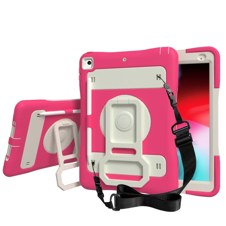 Silicone + PC Tablet Case with Lanyard & Pen slot & Holder For iPad 10.2 2021 / 2020 / 2019 & Air 3 / iPad Pro 10.5