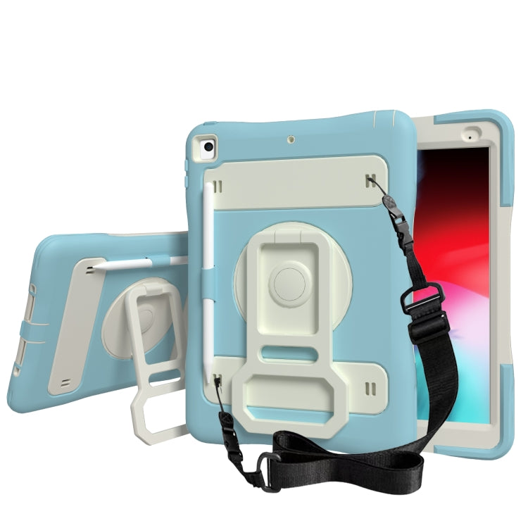 Silicone + PC Tablet Case with Lanyard & Pen slot & Holder For iPad 10.2 2021 / 2020 / 2019 & Air 3 / iPad Pro 10.5