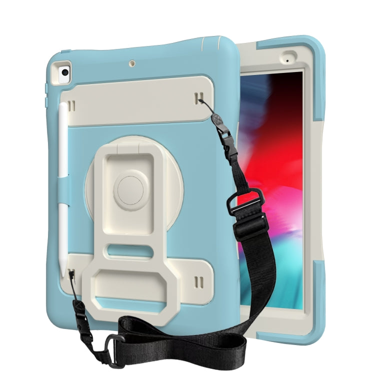 Silicone + PC Tablet Case with Lanyard & Pen slot & Holder For iPad 10.2 2021 / 2020 / 2019 & Air 3 / iPad Pro 10.5