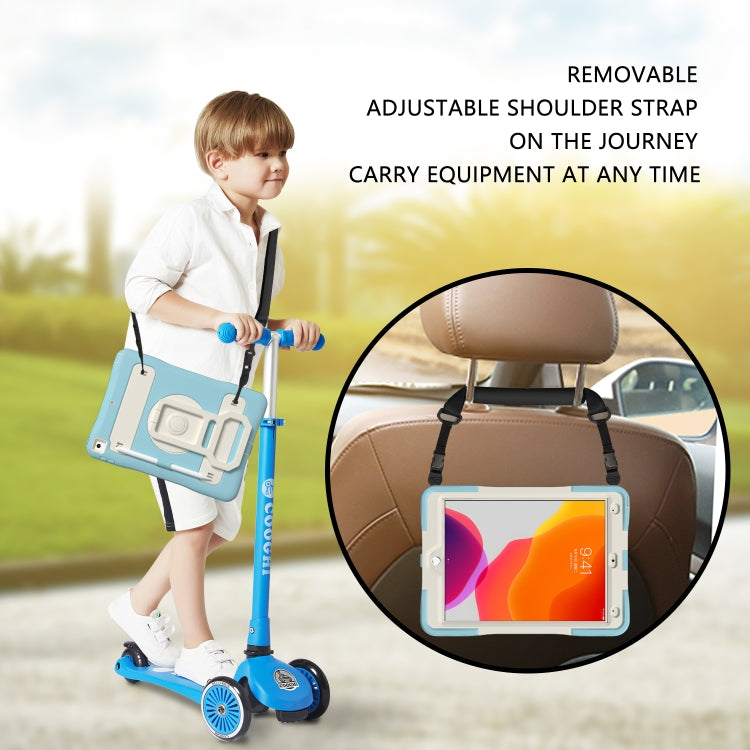 Silicone + PC Tablet Case with Lanyard & Pen slot & Holder For iPad 10.2 2021 / 2020 / 2019 & Air 3 / iPad Pro 10.5