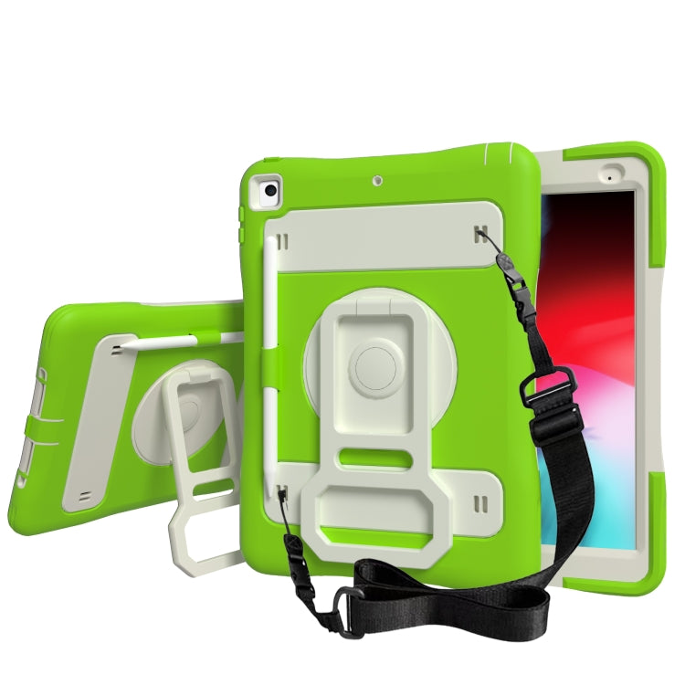 Silicone + PC Tablet Case with Lanyard & Pen slot & Holder For iPad 10.2 2021 / 2020 / 2019 & Air 3 / iPad Pro 10.5