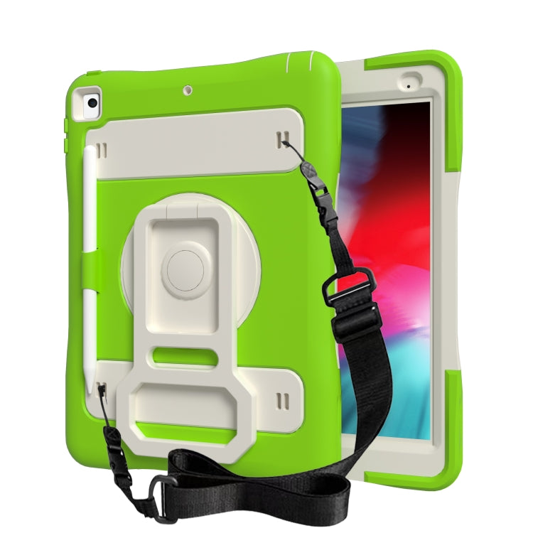 Silicone + PC Tablet Case with Lanyard & Pen slot & Holder For iPad 10.2 2021 / 2020 / 2019 & Air 3 / iPad Pro 10.5