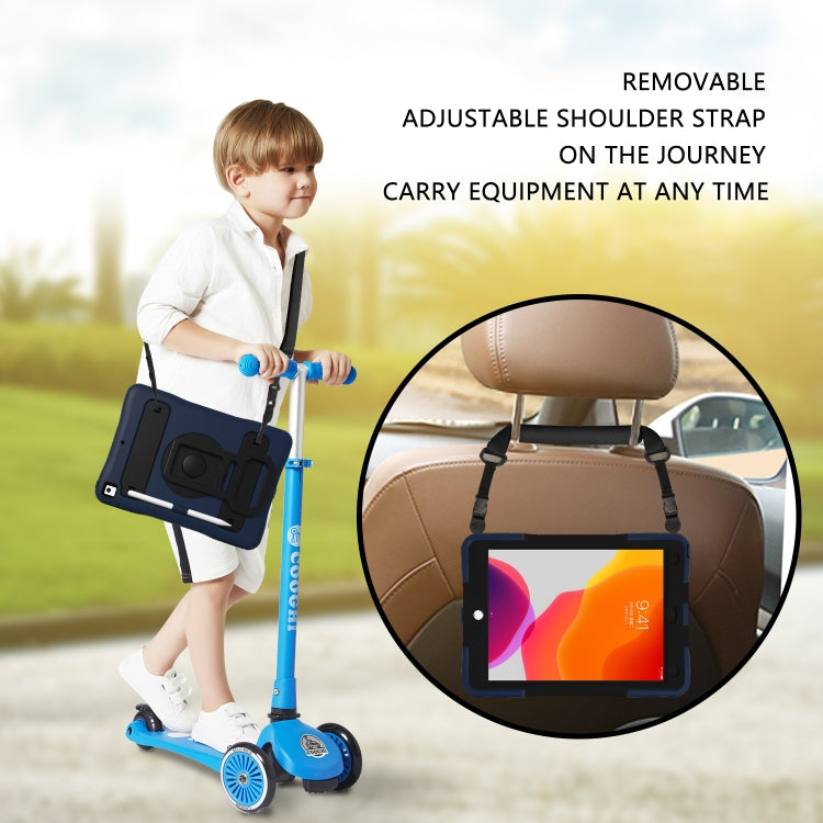 Silicone + PC Tablet Case with Lanyard & Pen slot & Holder For iPad 10.2 2021 / 2020 / 2019 & Air 3 / iPad Pro 10.5