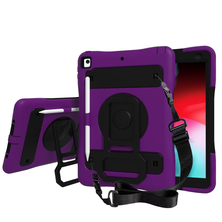 Silicone + PC Tablet Case with Lanyard & Pen slot & Holder For iPad 10.2 2021 / 2020 / 2019 & Air 3 / iPad Pro 10.5