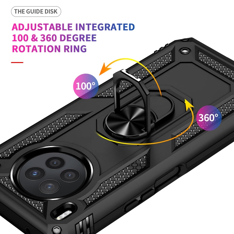For Huawei nova 8i Shockproof TPU + PC Phone Case with 360 Degree Rotating Holder