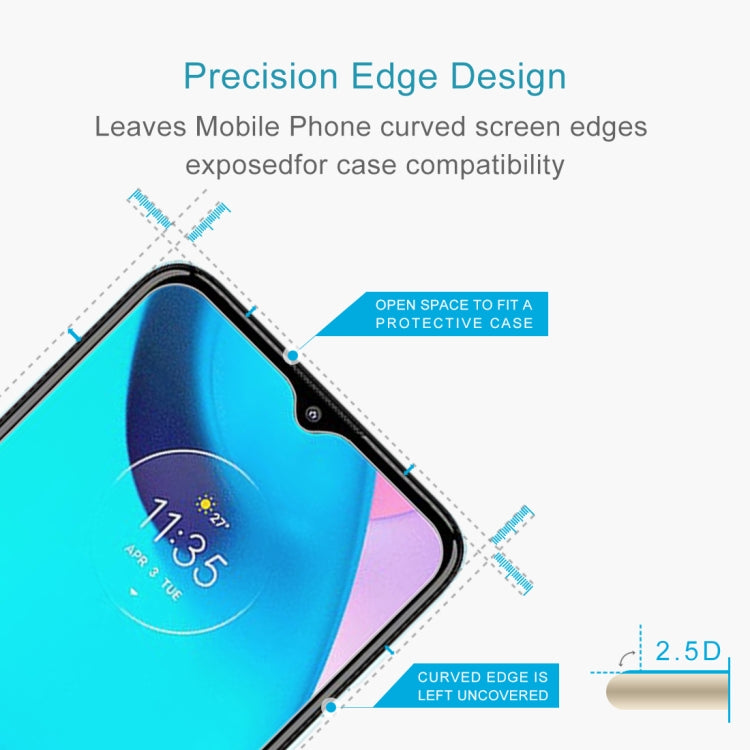 50 PCS 0.26mm 9H 2.5D Tempered Glass Film For Motorola Moto E20