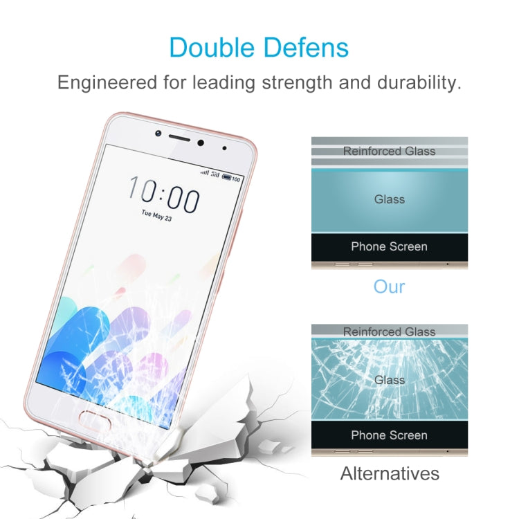50 PCS 0.26mm 9H 2.5D Tempered Glass Film For Meizu M5c