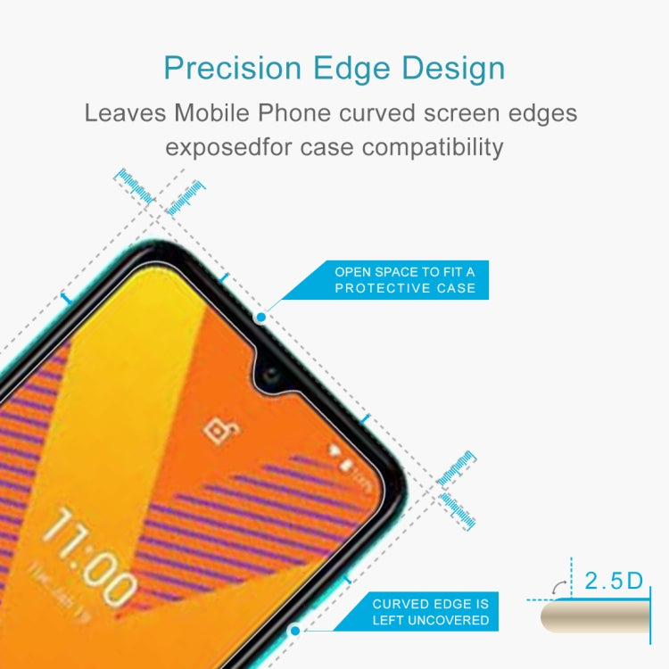 50 PCS 0.26mm 9H 2.5D Tempered Glass Film For Wiko Y62