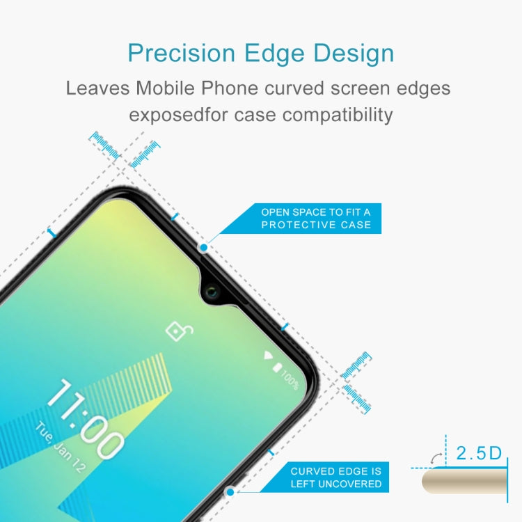 50 PCS 0.26mm 9H 2.5D Tempered Glass Film For Wiko Power U10