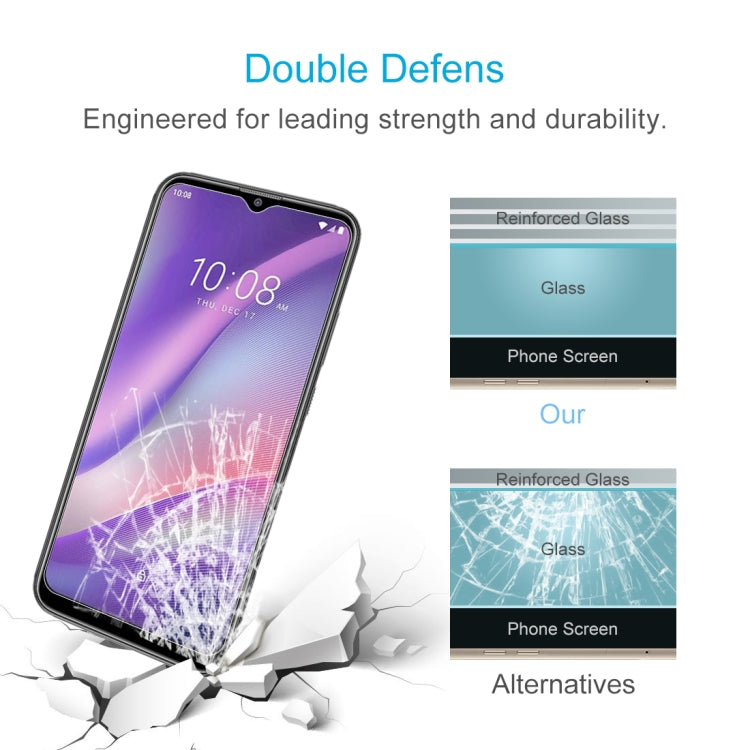 50 PCS 0.26mm 9H 2.5D Tempered Glass Film For HTC Wildfire E3