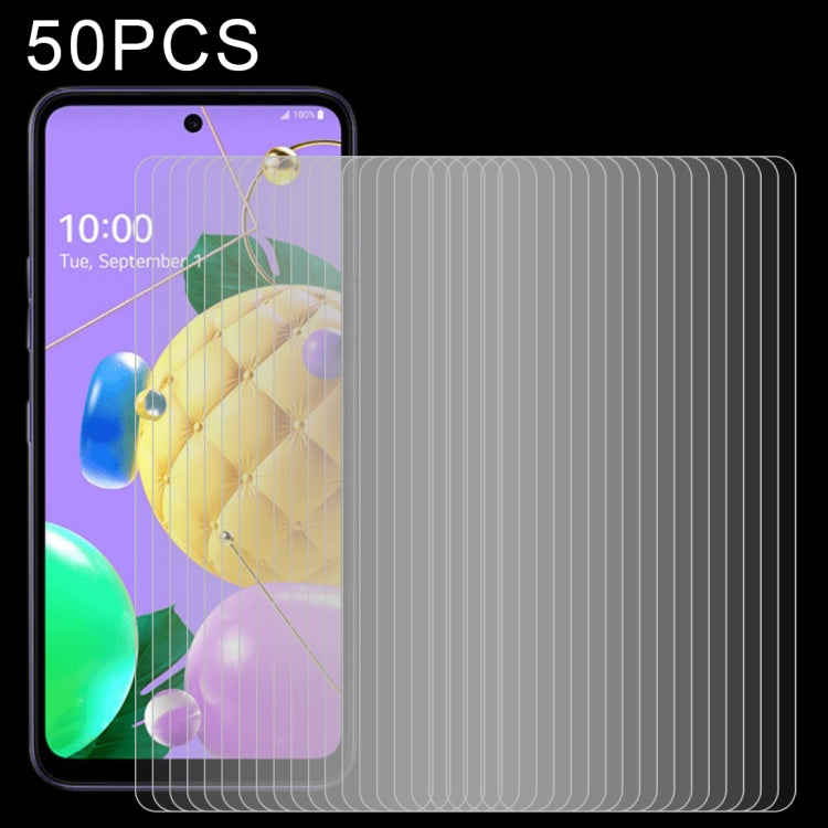 50 PCS 0.26mm 9H 2.5D Tempered Glass Film For LG K53