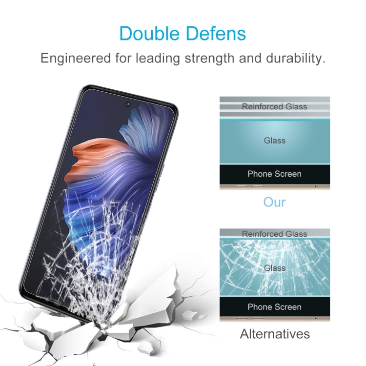 50 PCS 0.26mm 9H 2.5D Tempered Glass Film For Tecno Camon 18 P