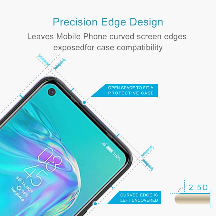 50 PCS 0.26mm 9H 2.5D Tempered Glass Film For Tecno Pova