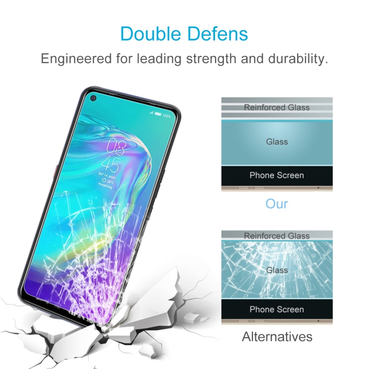 50 PCS 0.26mm 9H 2.5D Tempered Glass Film For Tecno Pova