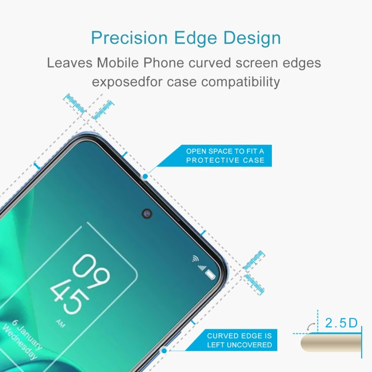 50 PCS 0.26mm 9H 2.5D Tempered Glass Film For TCL 20L