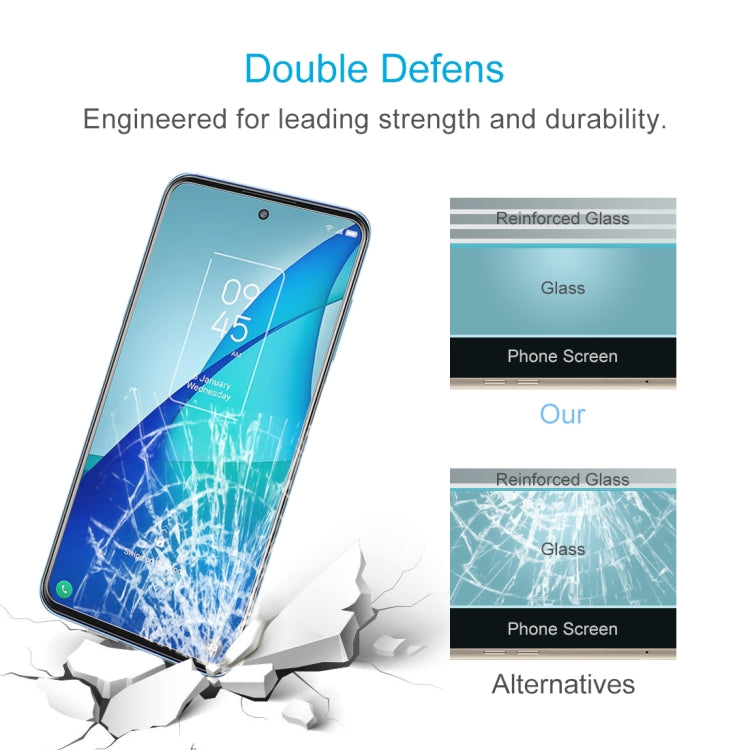50 PCS 0.26mm 9H 2.5D Tempered Glass Film For TCL 20L+
