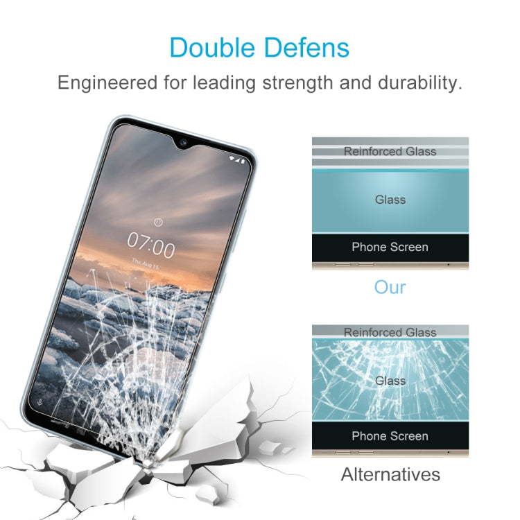 50 PCS 0.26mm 9H 2.5D Tempered Glass Film For Nokia 6.3