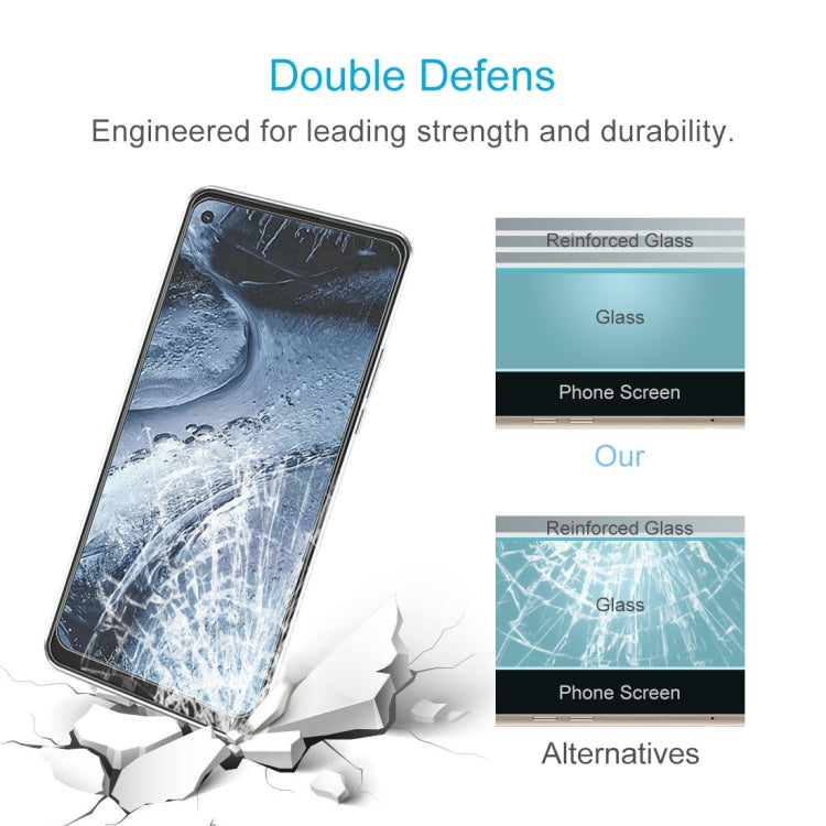 50 PCS 0.26mm 9H 2.5D Tempered Glass Film For Nokia 7.3