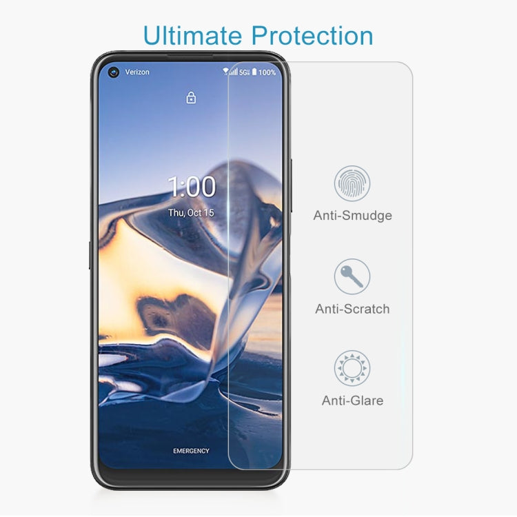 50 PCS 0.26mm 9H 2.5D Tempered Glass Film For Nokia 8 V 5G UW