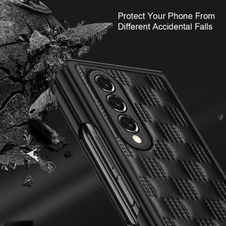 For Samsung Galaxy Z Fold3 5G Soft Micorofiber PU Folding Phone Case