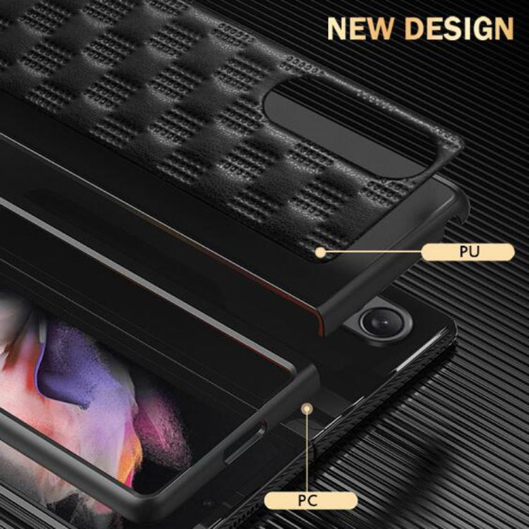 For Samsung Galaxy Z Fold3 5G Soft Micorofiber PU Folding Phone Case