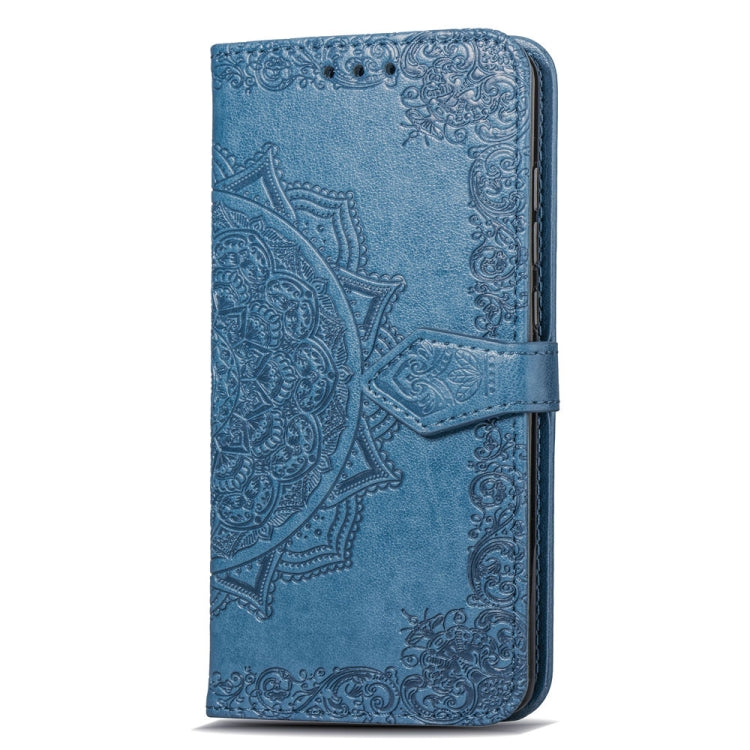 For Motorola Moto G6 Plus Embossed Mandala Pattern PC + TPU Horizontal Flip Leather Case with Holder & Card Slots