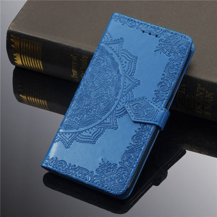 For Motorola Moto G6 Plus Embossed Mandala Pattern PC + TPU Horizontal Flip Leather Case with Holder & Card Slots
