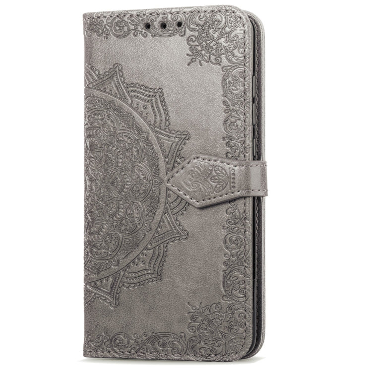 For Motorola Moto G6 Plus Embossed Mandala Pattern PC + TPU Horizontal Flip Leather Case with Holder & Card Slots