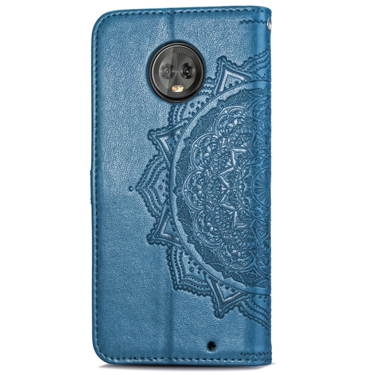 For Motorola Moto G6 Embossed Mandala Pattern PC + TPU Horizontal Flip Leather Case with Holder & Card Slots