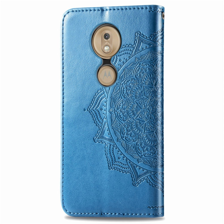 For Moto G7 Play, EU Version Embossed Mandala Pattern PC + TPU Horizontal Flip Leather Case with Holder & Card Slots