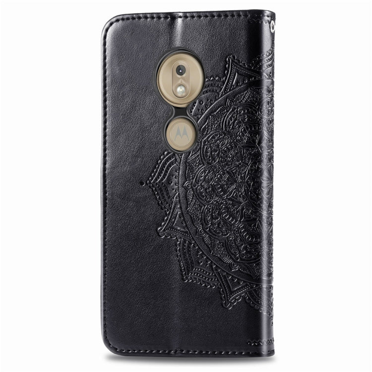 For Moto G7 Play, EU Version Embossed Mandala Pattern PC + TPU Horizontal Flip Leather Case with Holder & Card Slots
