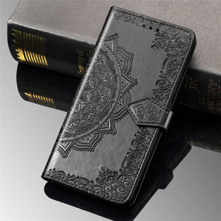 For Moto G7 Play, EU Version Embossed Mandala Pattern PC + TPU Horizontal Flip Leather Case with Holder & Card Slots