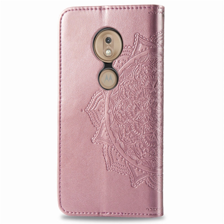 For Moto G7 Play, EU Version Embossed Mandala Pattern PC + TPU Horizontal Flip Leather Case with Holder & Card Slots