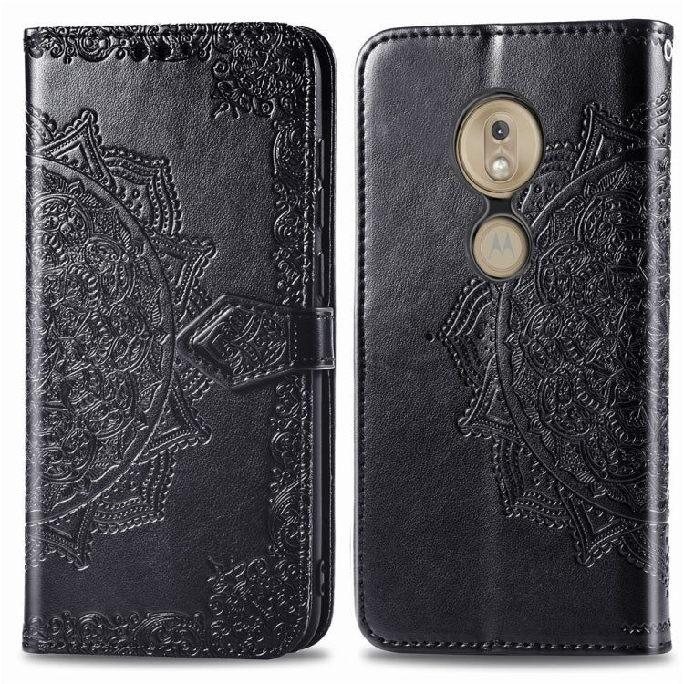 For Moto G7 Power, US Version Embossed Mandala Pattern PC + TPU Horizontal Flip Leather Case with Holder & Card Slots