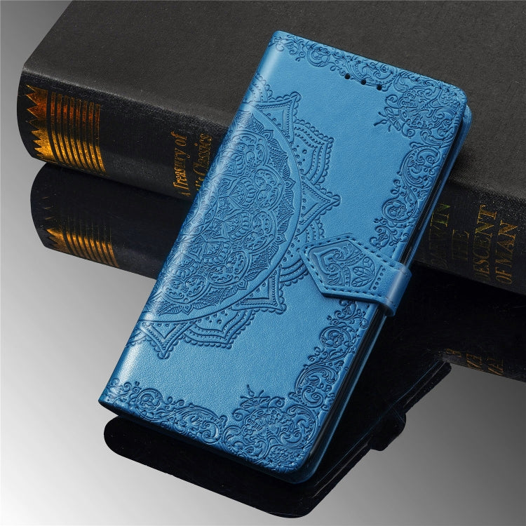 For Moto G7 Power, EU Version Embossed Mandala Pattern PC + TPU Horizontal Flip Leather Case with Holder & Card Slots