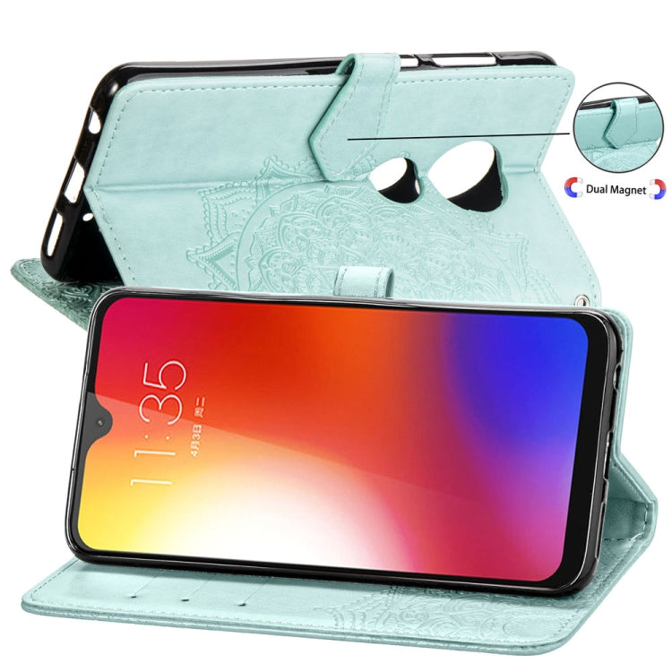 For Motorola Moto G7 Embossed Mandala Pattern PC + TPU Horizontal Flip Leather Case with Holder & Card Slots