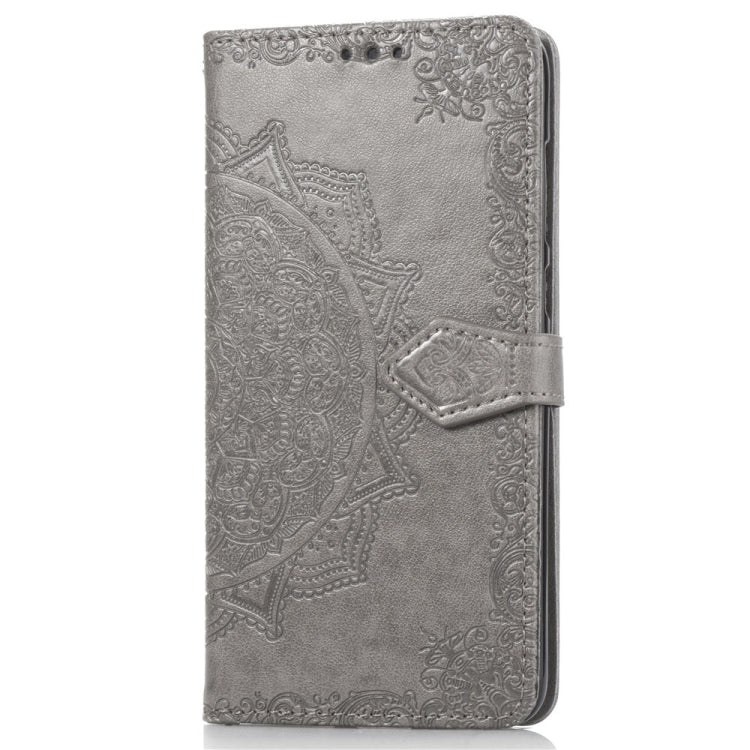 For Motorola Moto G7 Embossed Mandala Pattern PC + TPU Horizontal Flip Leather Case with Holder & Card Slots