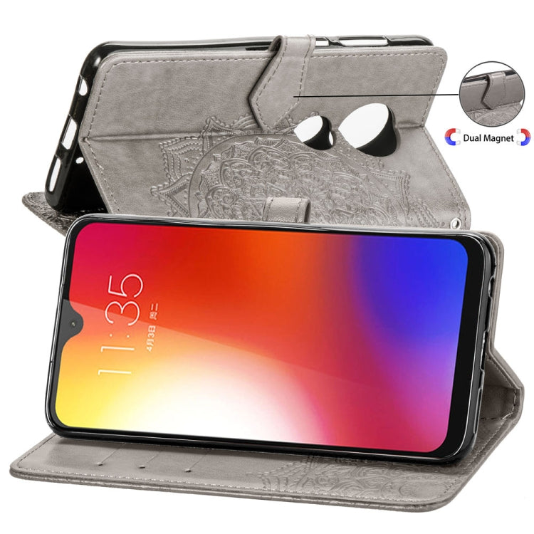For Motorola Moto G7 Embossed Mandala Pattern PC + TPU Horizontal Flip Leather Case with Holder & Card Slots