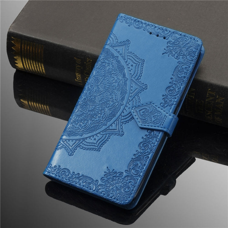 For Motorola One (P30 Play) Embossed Mandala Pattern PC + TPU Horizontal Flip Leather Case with Holder & Card Slots