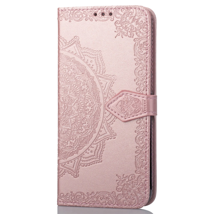 For Motorola One (P30 Play) Embossed Mandala Pattern PC + TPU Horizontal Flip Leather Case with Holder & Card Slots
