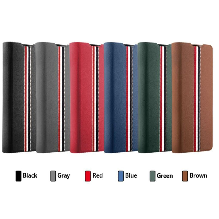 For Samsung Galaxy Z Fold3 5G Litchi Texture Ultra-thin Folding Phone Case with Pen Cover