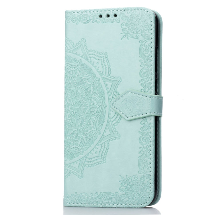 For Motorola One Power (P30 Note) Embossed Mandala Pattern PC + TPU Horizontal Flip Leather Case with Holder & Card Slots