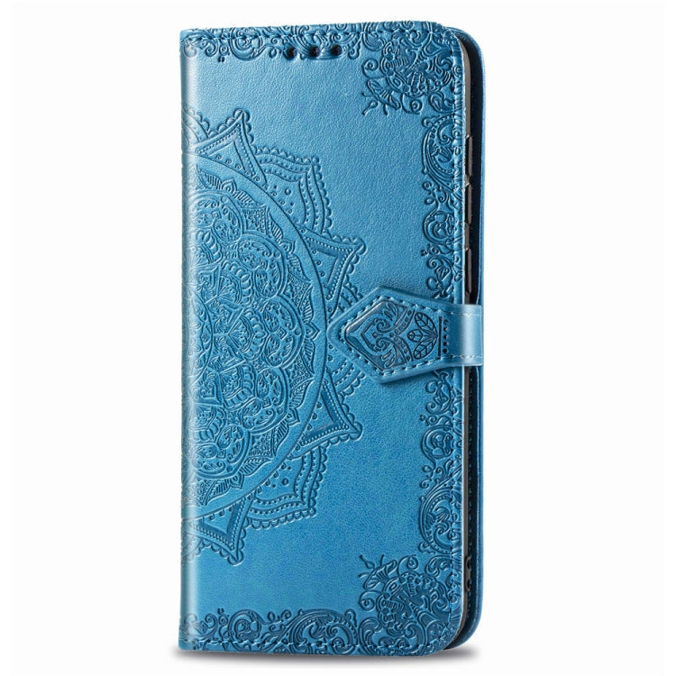 For Motorola P40 Embossed Mandala Pattern PC + TPU Horizontal Flip Leather Case with Holder & Card Slots