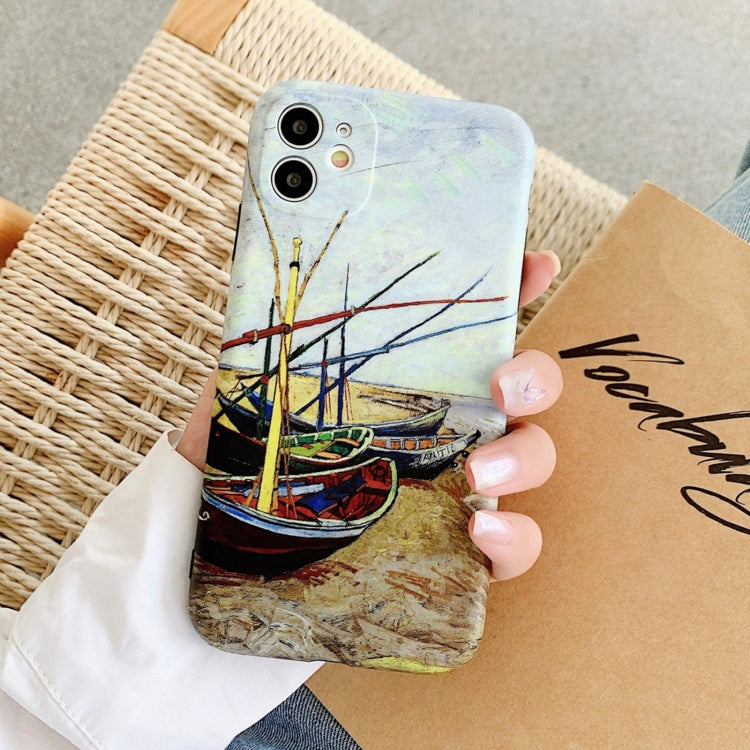 For iPhone 13 IMD Workmanship TPU Oil Painting Phone Case