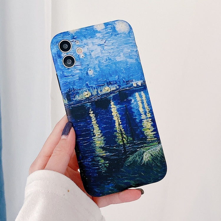 For iPhone 13 IMD Workmanship TPU Oil Painting Phone Case
