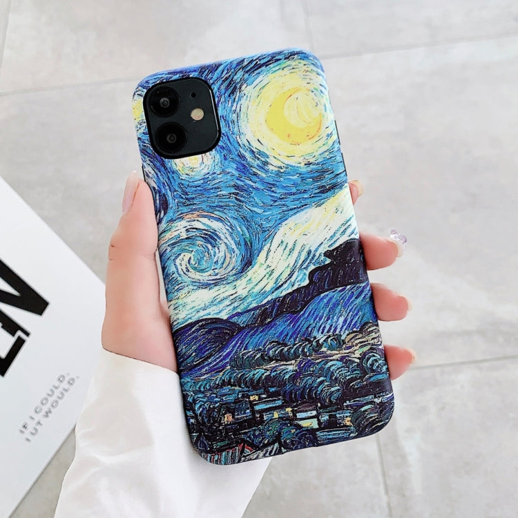 For iPhone 13 Pro IMD Workmanship TPU Oil Painting Phone Case