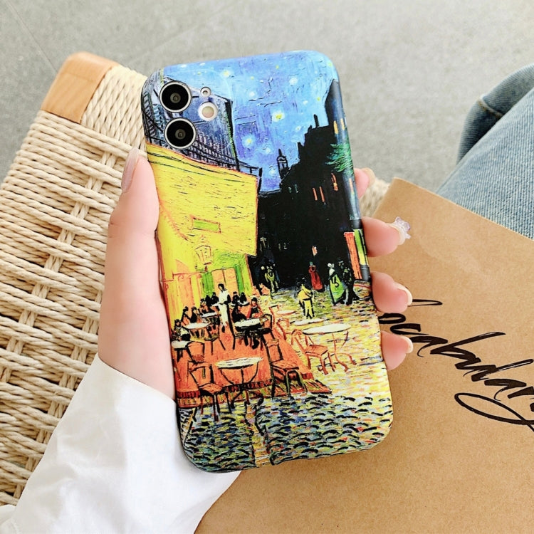 For iPhone 13 Pro IMD Workmanship TPU Oil Painting Phone Case