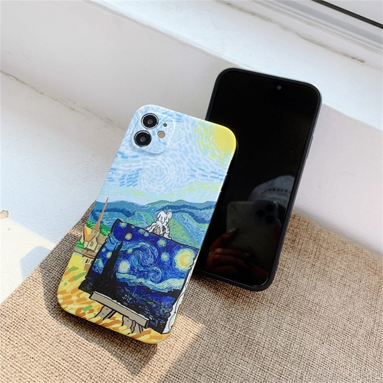 For iPhone 13 mini Colored Drawing Pattern Fine Hole IMD Shockproof TPU Phone Case