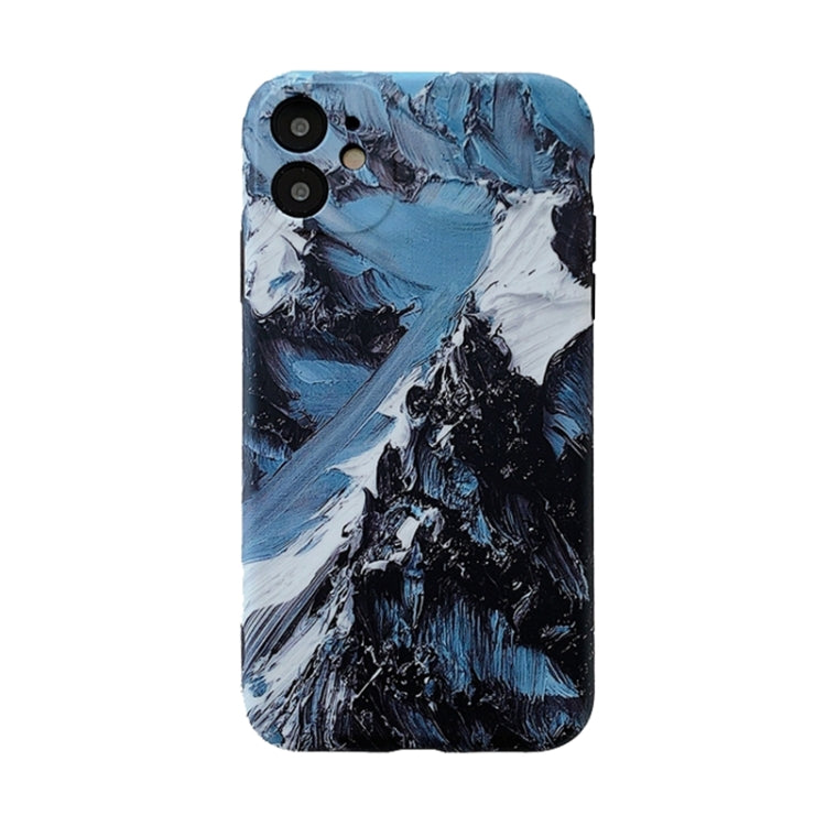 For iPhone 13 Pro Max Colored Drawing Pattern Fine Hole IMD Shockproof TPU Phone Case