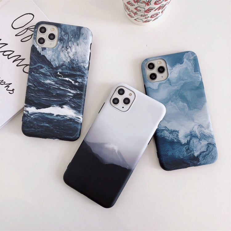 For iPhone 13 mini Natural Landscape Pattern IMD Workmanship TPU Phone Case